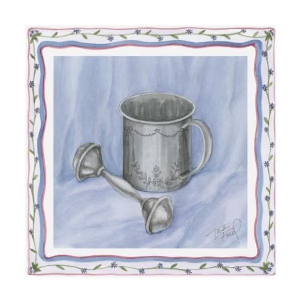 Tara Friel 'Heirloom Cup And Rattle I Childrens Art' Canvas Art, 24x24, Trademark Fine Art, Mfr#: WAG16073-C2424GG